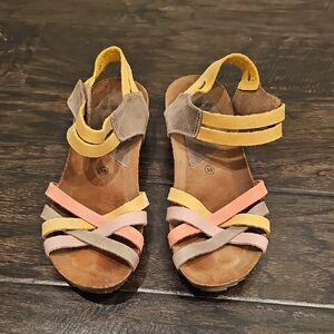 Vibrant Multi-Color Strappy Sandals